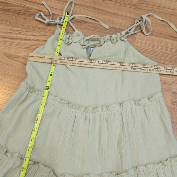 Charlie Holiday Anthropologie Dress Womens Size 6 Senorita Maxi Tiered Boho - Picture 9 of 10